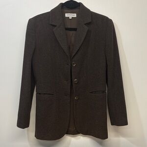 CHRISTINA Vintage Dark Brown Wool Blazer